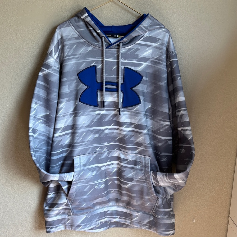 Under Armour Camouflage Gray and Blue Hoodie
